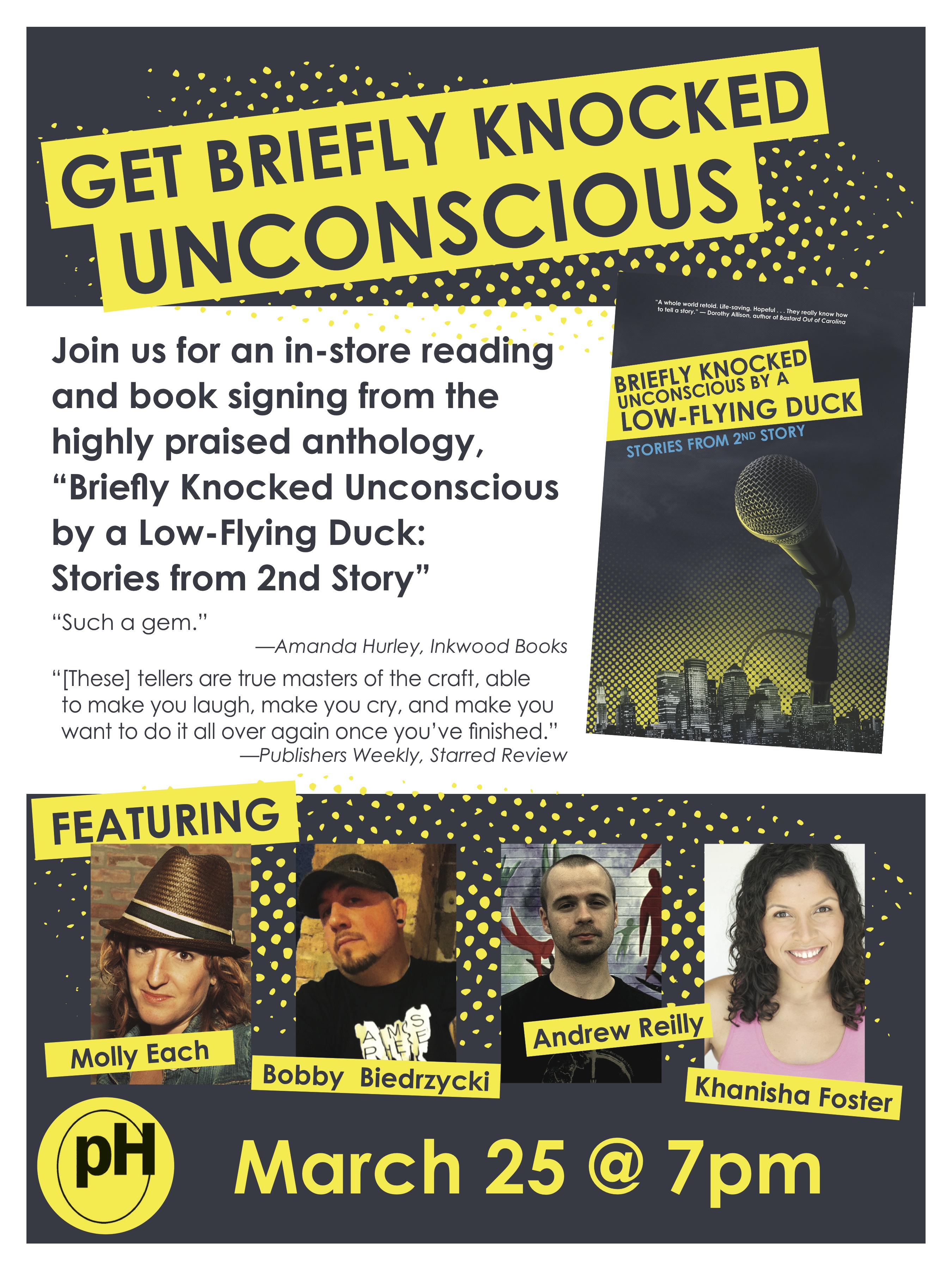 Book Launch: Briefly Knocked Unconscious by a Low-Flying Duck: Stories from 2nd Story