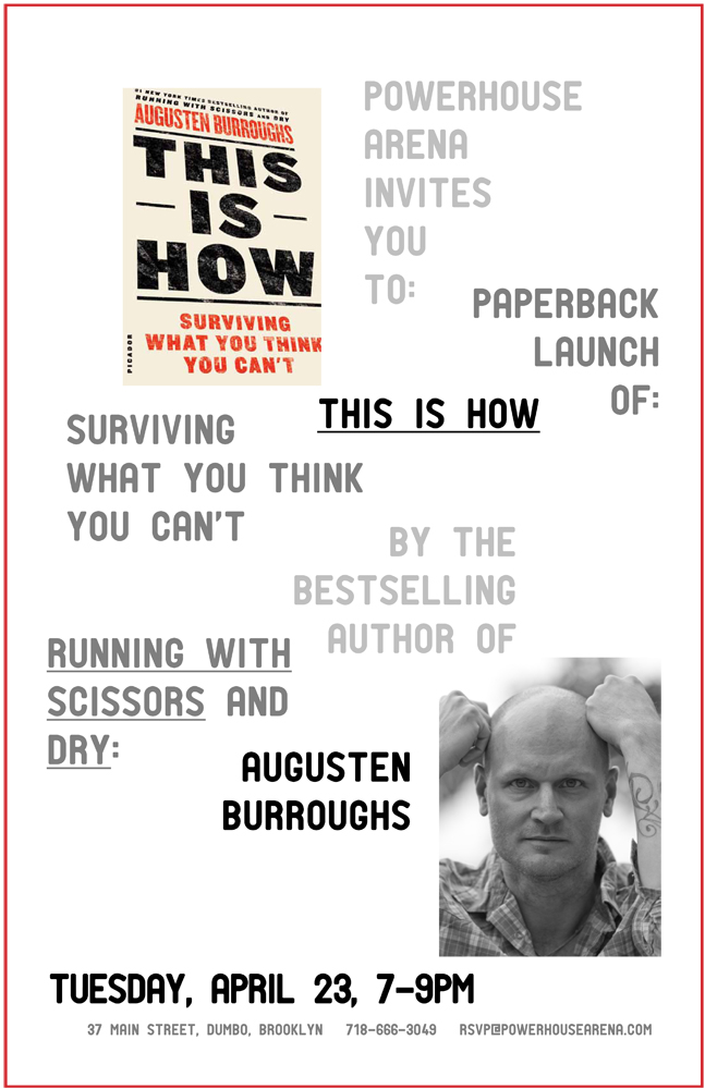 Paperback Launch: This is How by Augusten Burroughs