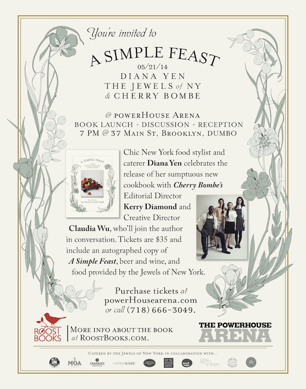 Cookbook Launch: A Simple Feast by Diana Yen, with Cherry Bombe’s Kerry Diamond and Claudia Wu