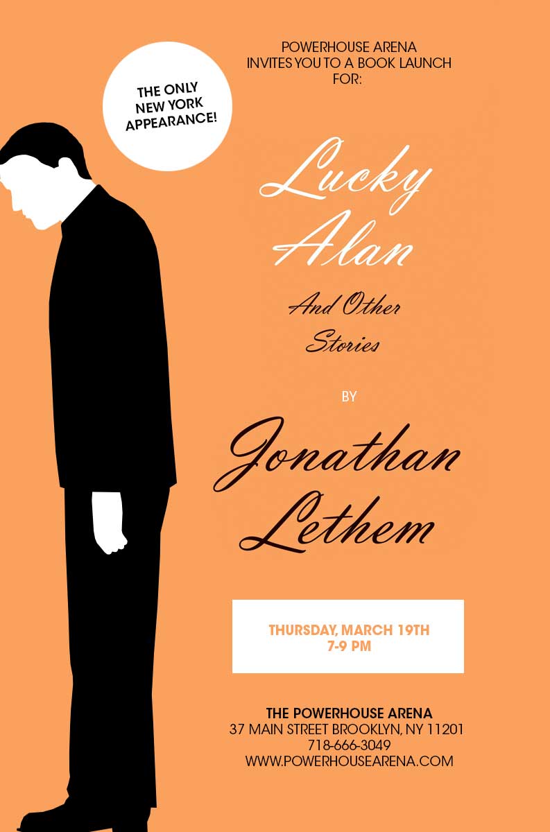 NYC Book Launch: Lucky Alan by Jonathan Lethem