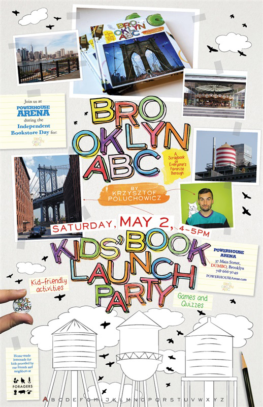 Kids Book Launch: Brooklyn ABC: A Scrapbook to Everyone’s Favorite Borough by Krzysztof Poluchowicz 