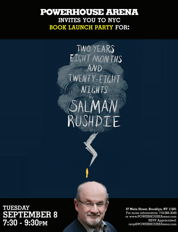 Book Launch:  Two Years Eight Months and Twenty-Eight Nights by Salman Rushdie