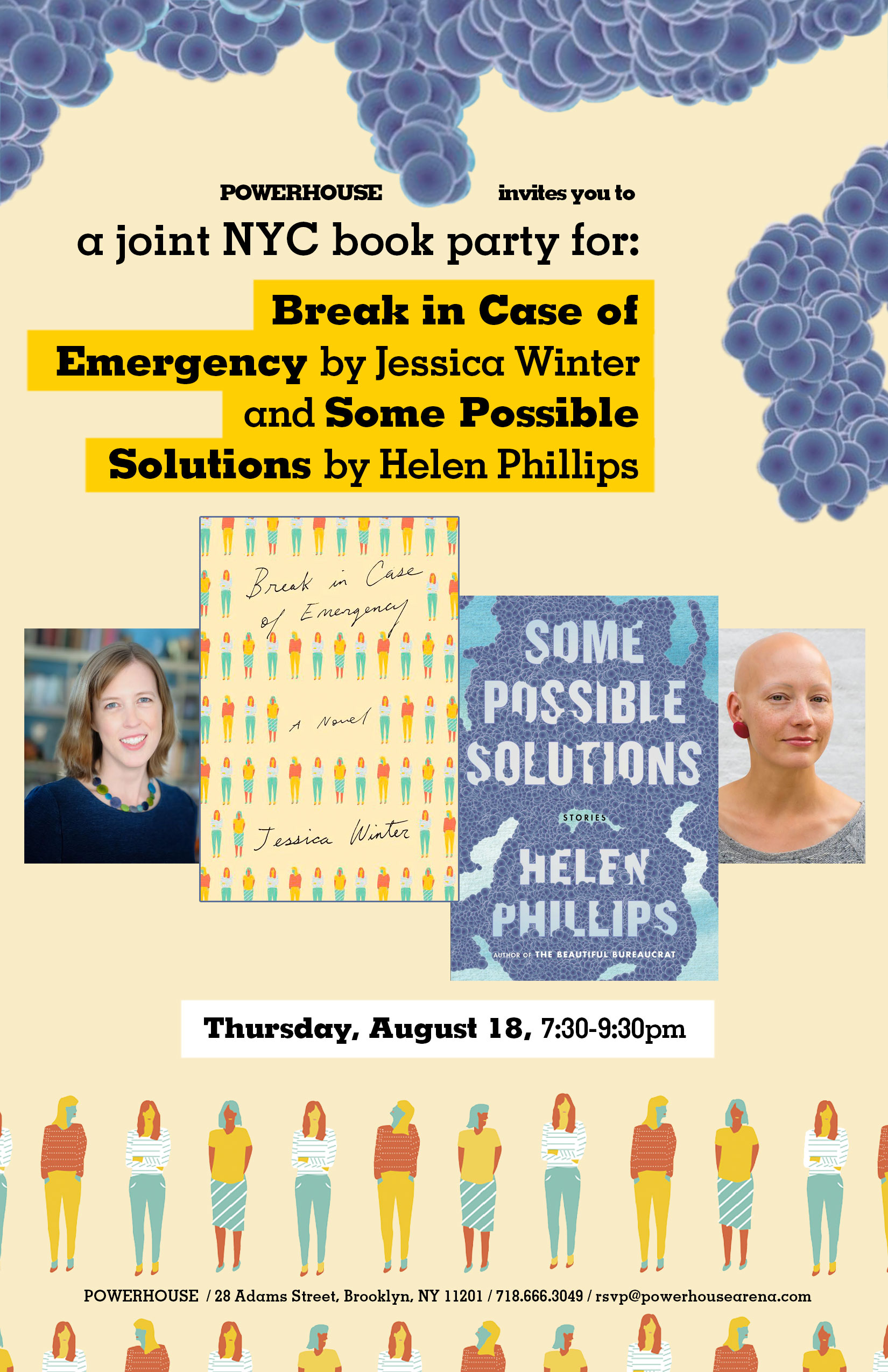 Joint Book Launch: Break in Case of Emergency by Jessica Winter and Some Possible Solutions by Helen Phillips