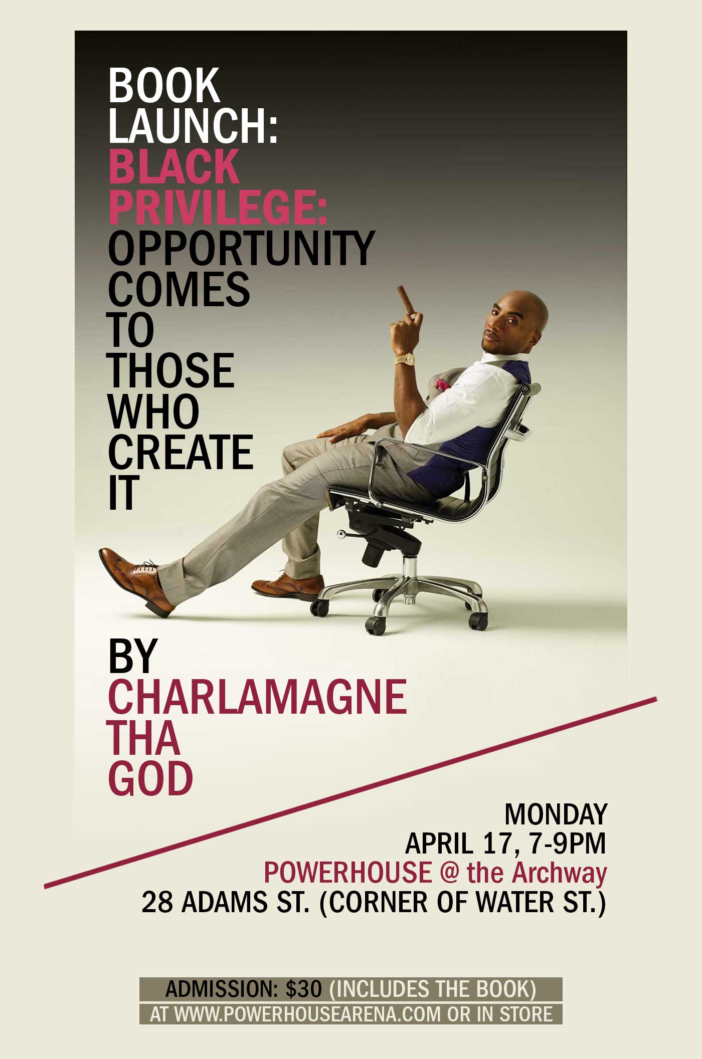 Book Launch: Black Privilege: Opportunity Comes to Those Who Create It by Charlamagne Tha God — in conversation w/ Angela Rye