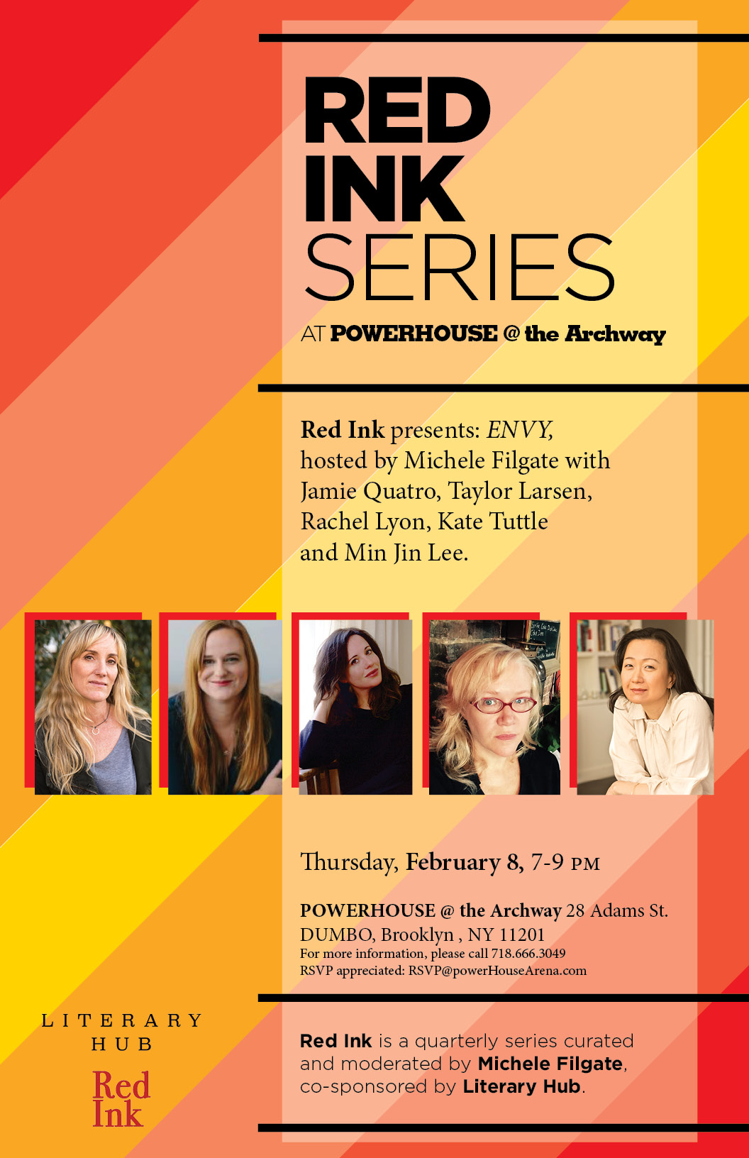 Red Ink Series: ENVY, hosted by Michele Filgate with Jamie Quatro, Taylor Larsen, Rachel Lyon, Kate Tuttle & Min Jin Lee