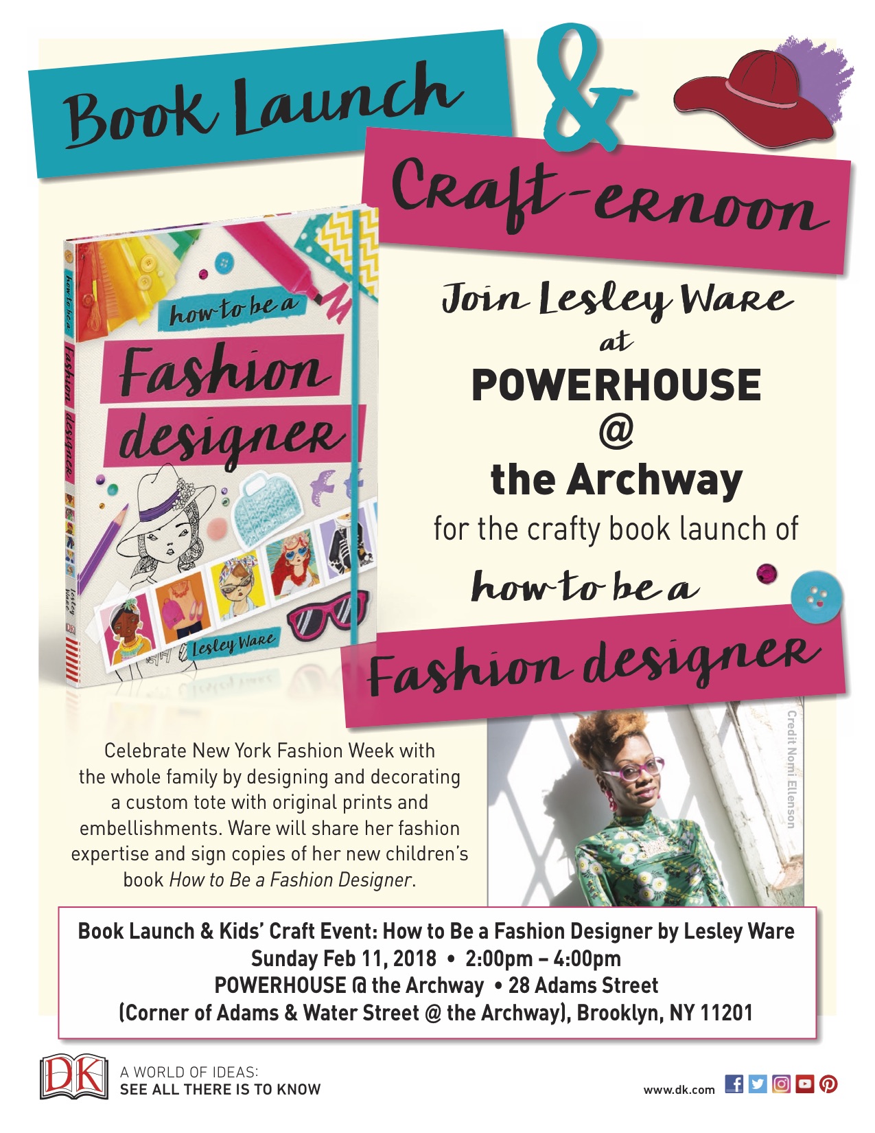 Book Launch & Kids' Craft Event: How to Be a Fashion Designer by Lesley Ware