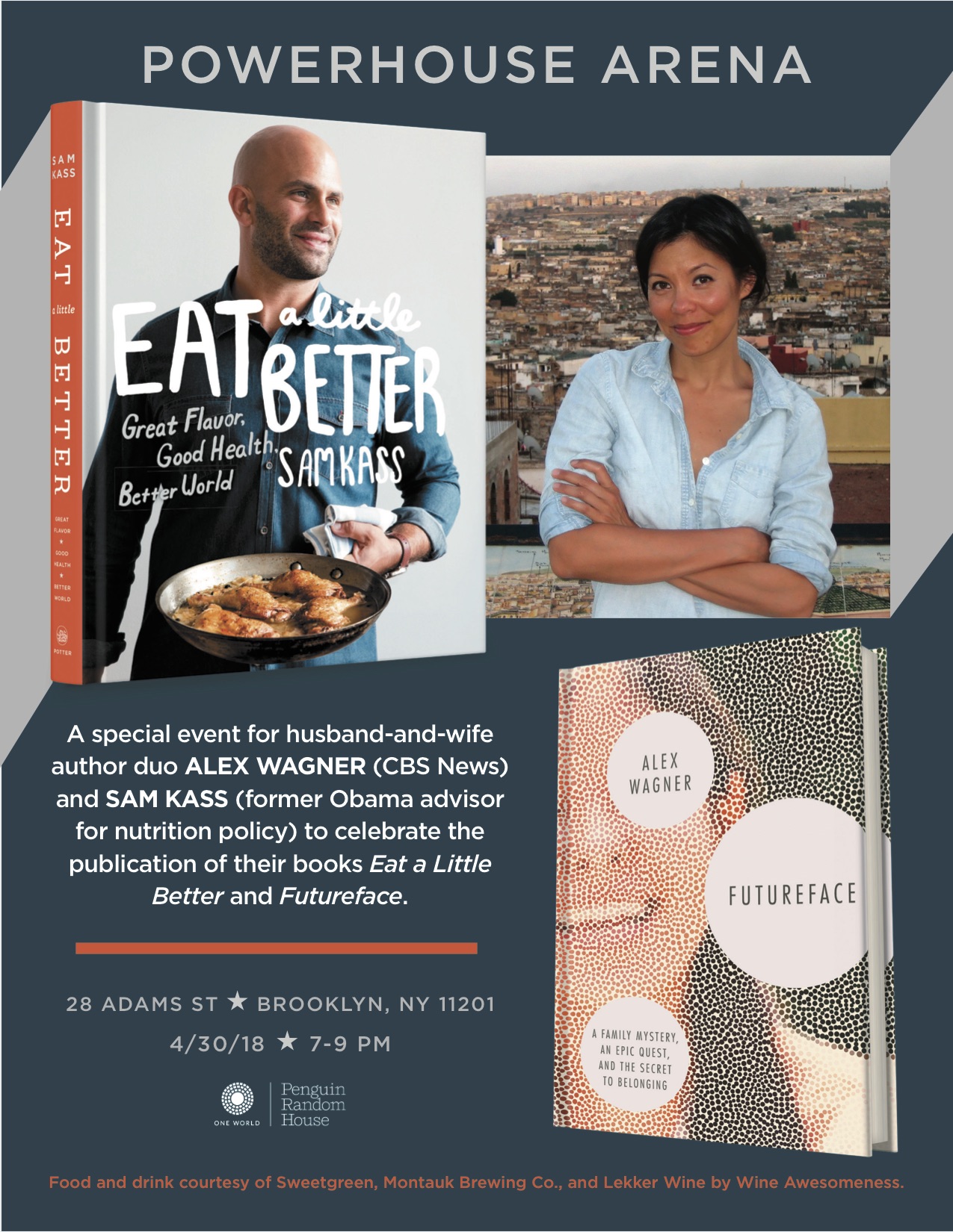 Joint Book Event: Futureface by Alex Wagner & Eat a Little Better by Sam Kass