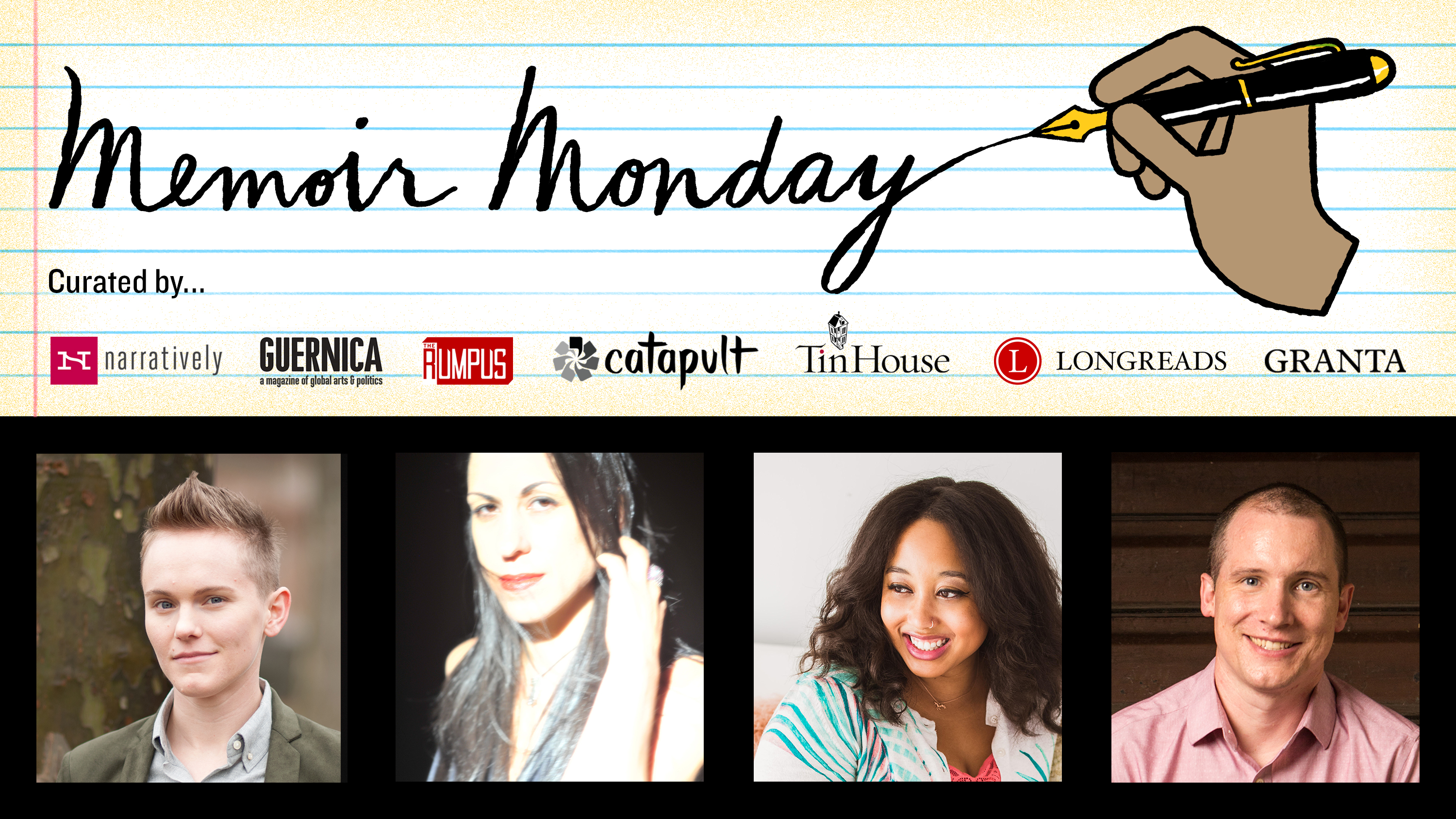 Memoir Monday: Featuring Sandra Allen, Nuar Alsadir, Minda Honey, & Tom McAllister — Hosted by Lilly Dancyger