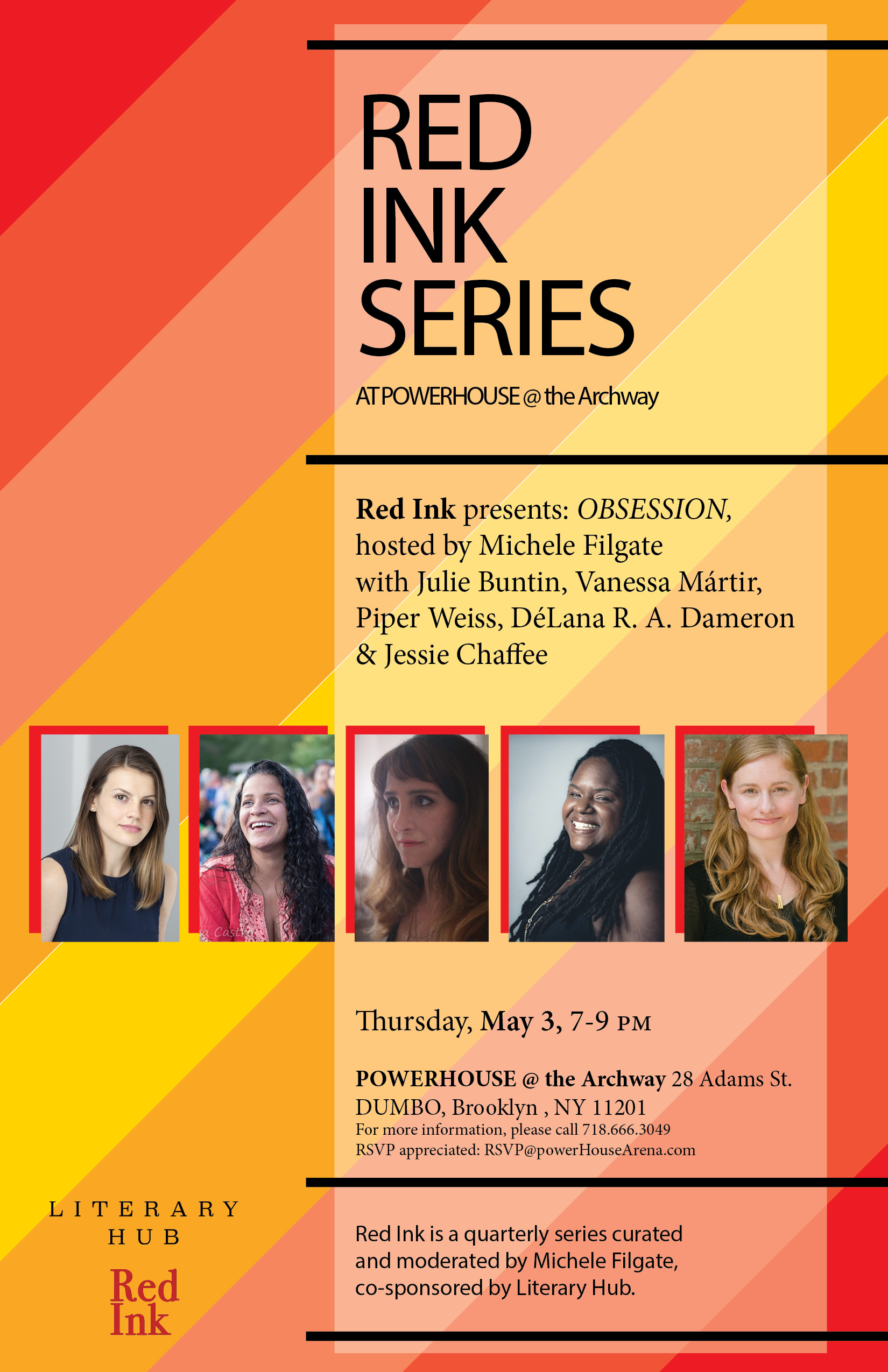 Red Ink Series: OBSESSION, hosted by Michele Filgate with Julie Buntin, Vanessa Mártir, Piper Weiss, DéLana R.A. Dameron & Jessie Chaffee