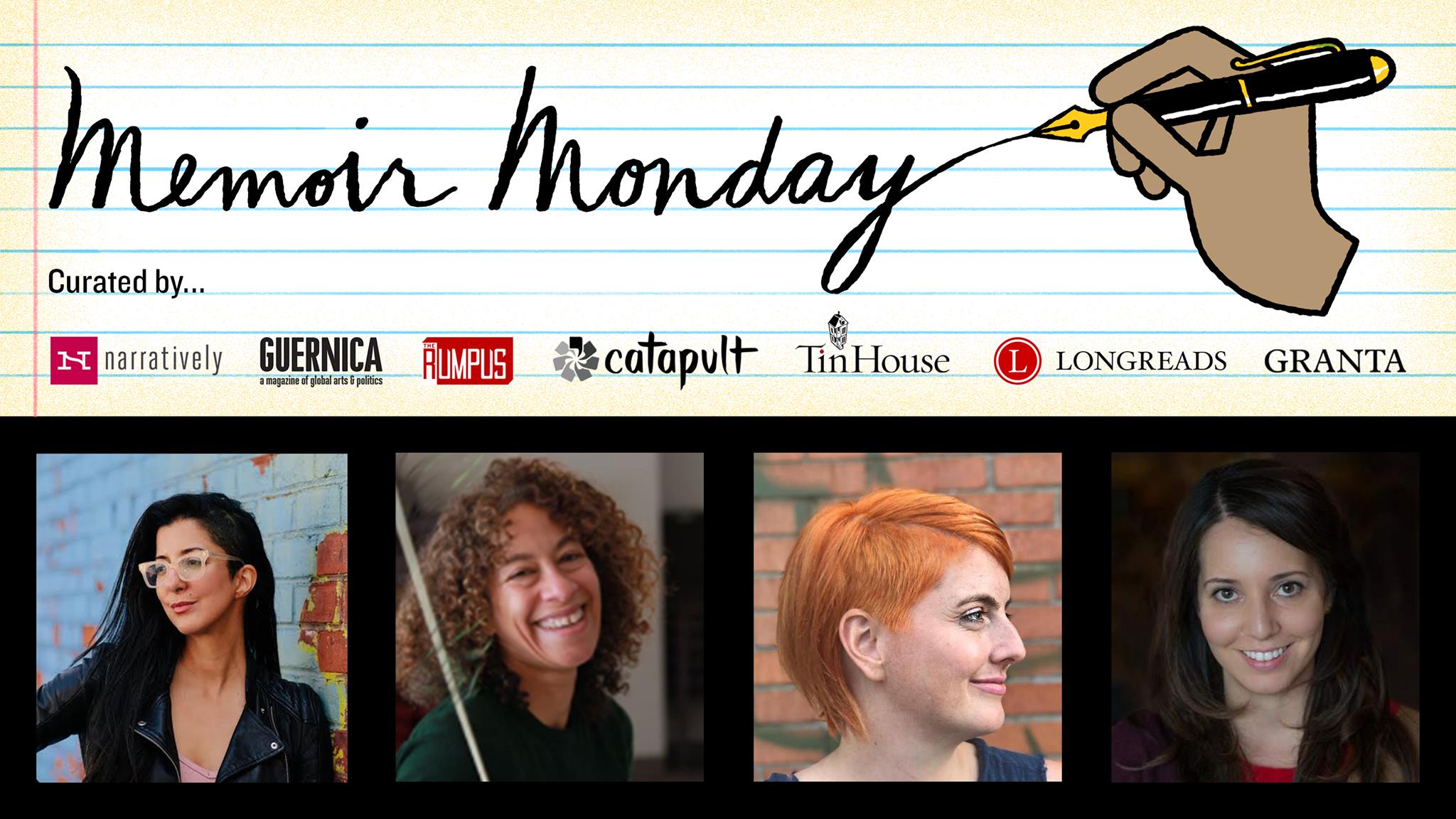 Memoir Monday: Featuring Porochista Khakpour, Jeannie Vanasco, Ash Sanders, & Dara Lurie— Hosted by Lilly Dancyger