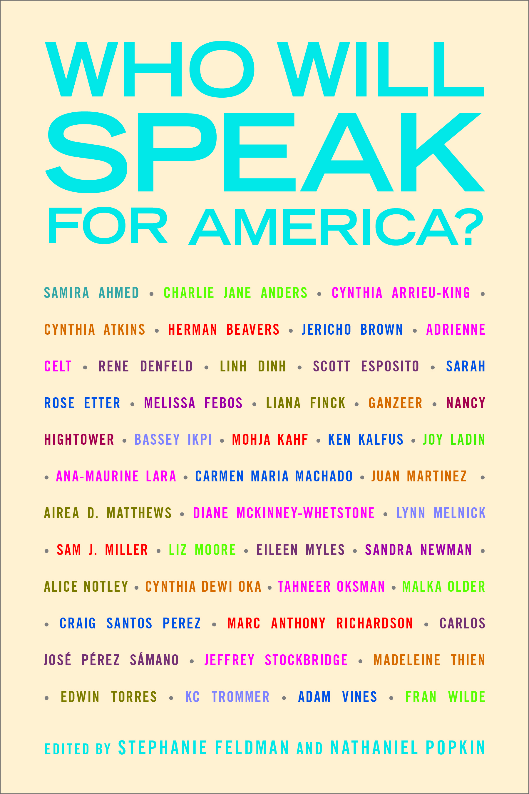 Book Launch: Who Will Speak for America? Edited by Stephanie Feldman & Nathaniel Popkin — Featuring Readings by KC Trommer, Sam J. Miller, Nancy Hightower, Edwin Torres, & Herman Beavers