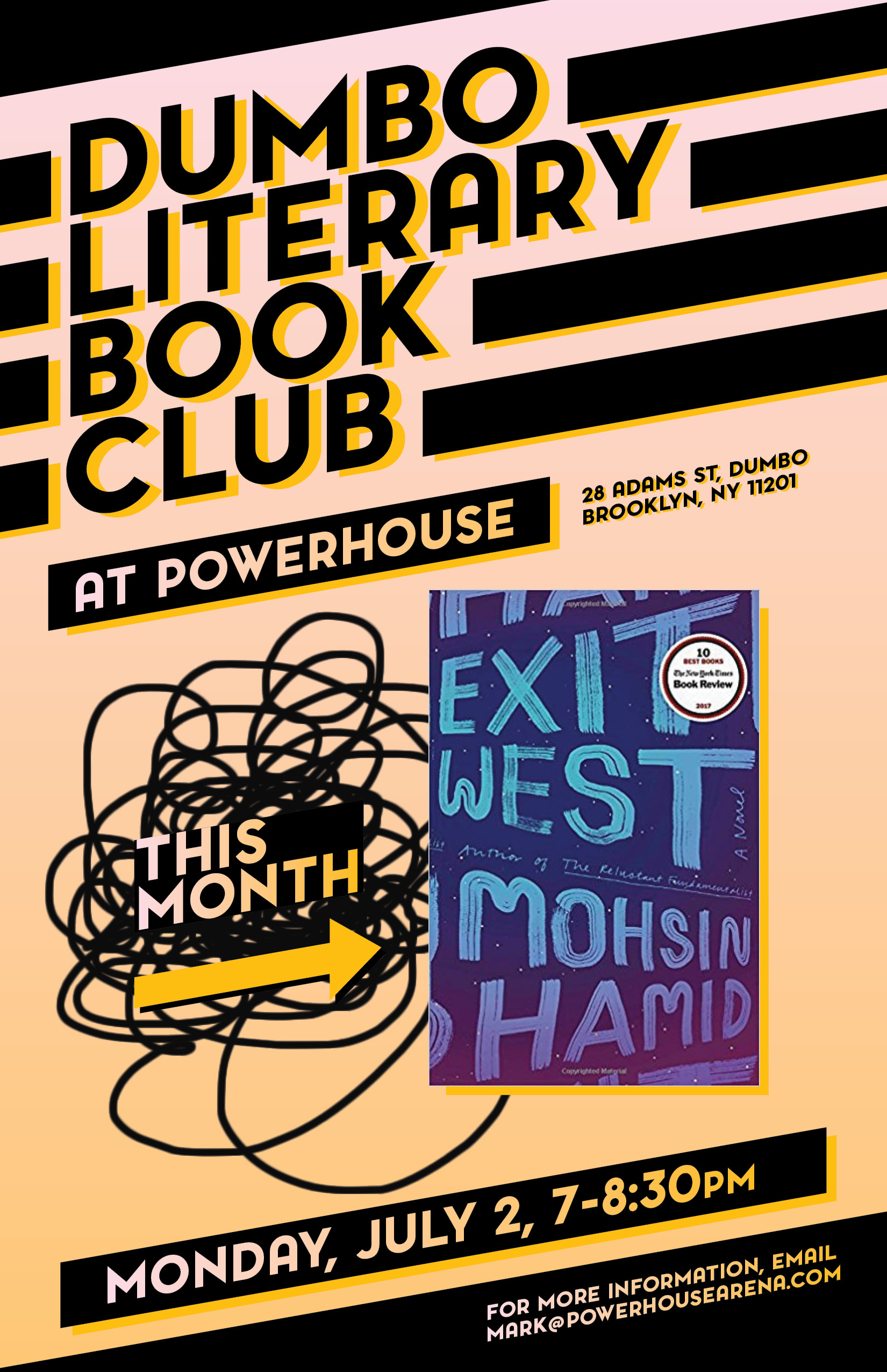 Dumbo Lit Book Club: Exit West by Mohsin Hamid