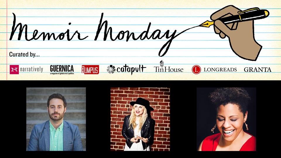 Memoir Monday: Featuring Readings by Garrard Conley, Lane Moore, and Tracey Lynn Lloyd — Hosted by Lilly Dancyger