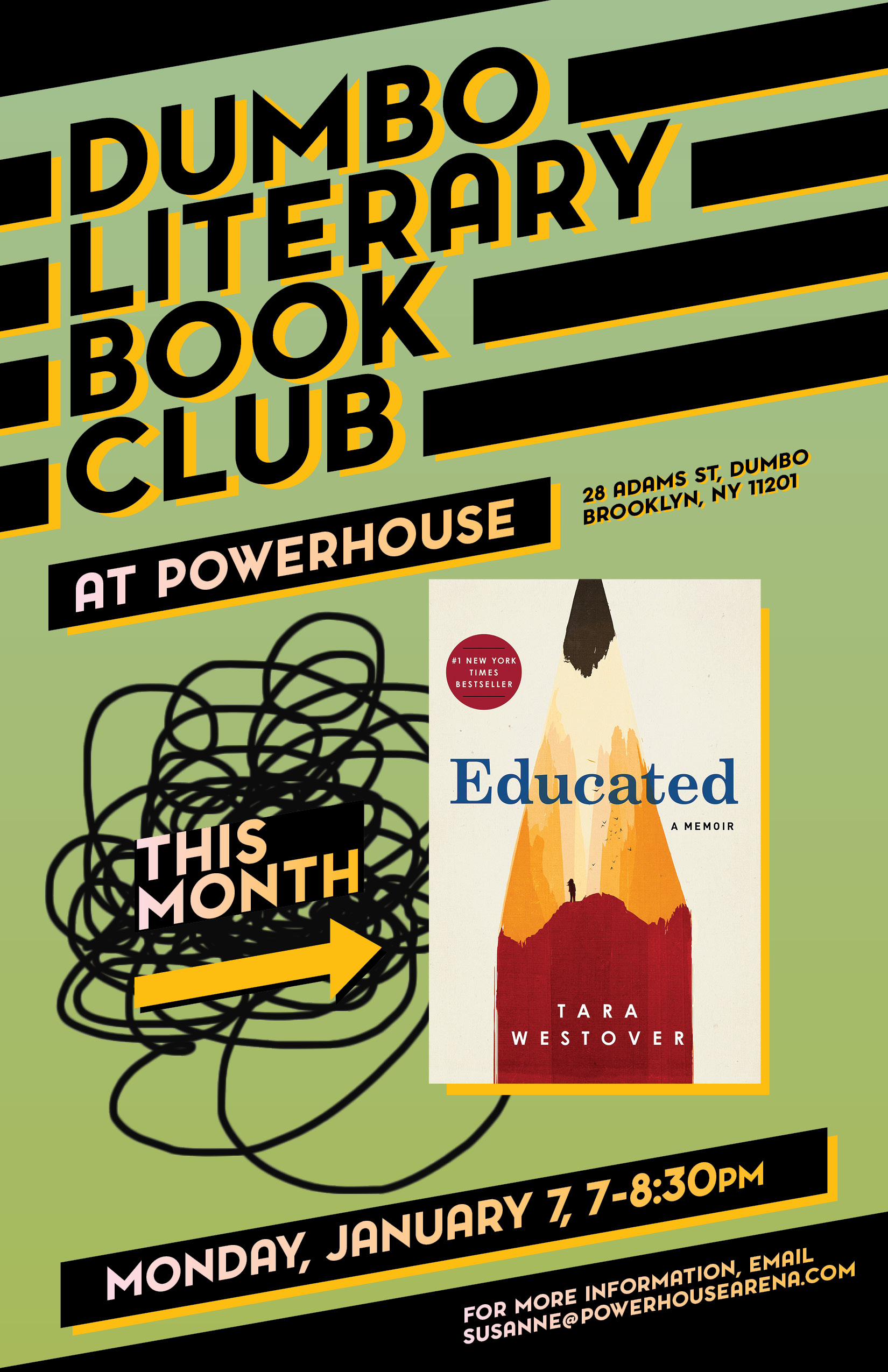 Dumbo Lit Book Club: Educated by Tara Westover