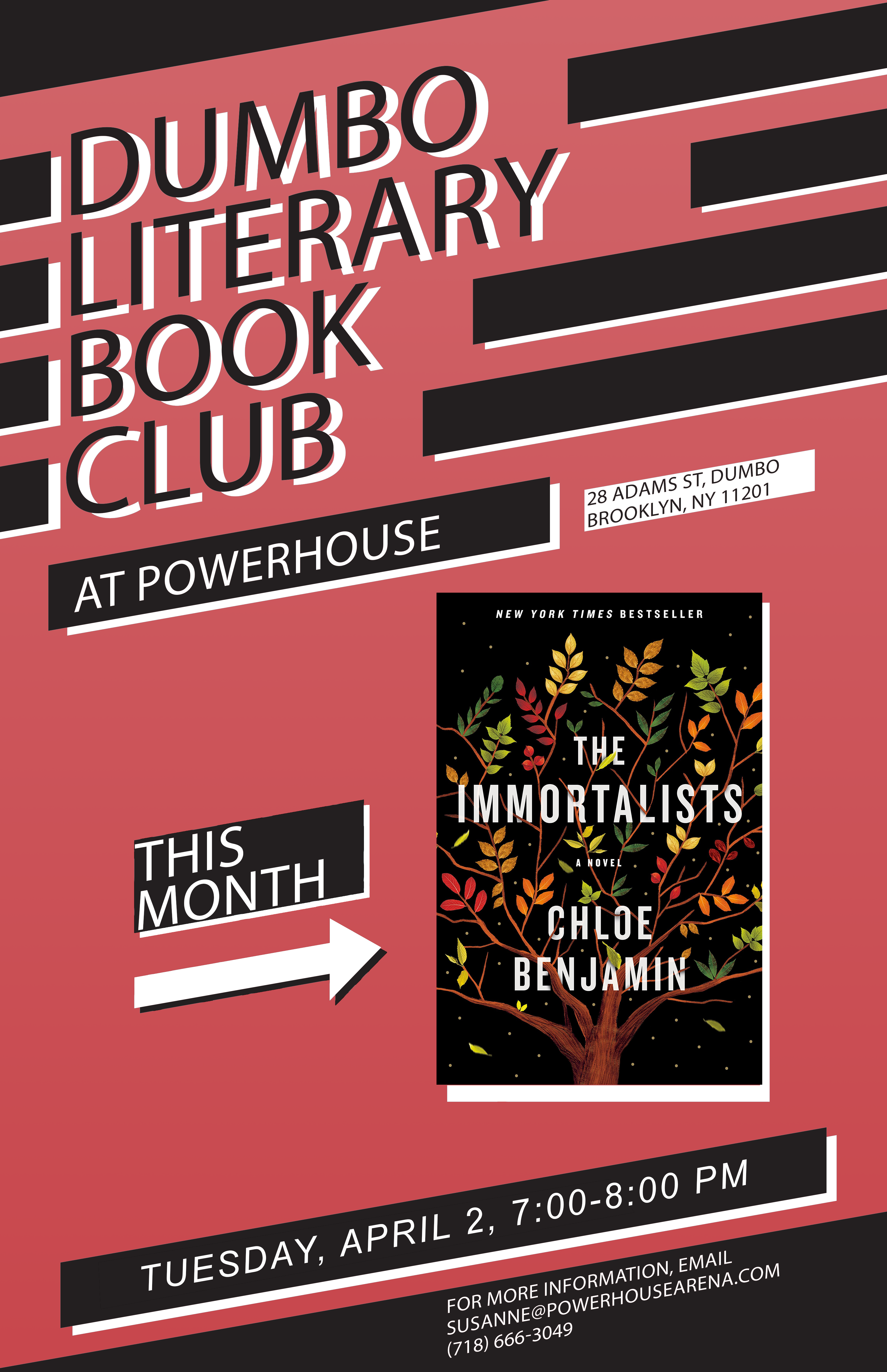 Dumbo Lit Book Club: The Immortalists by Chloe Benjamin