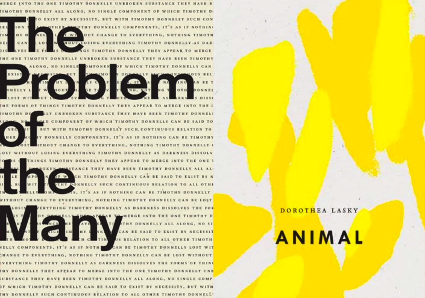 Joint Book Launch: The Problem of the Many by Timothy Donnelly & Animal by Dorothea Lasky