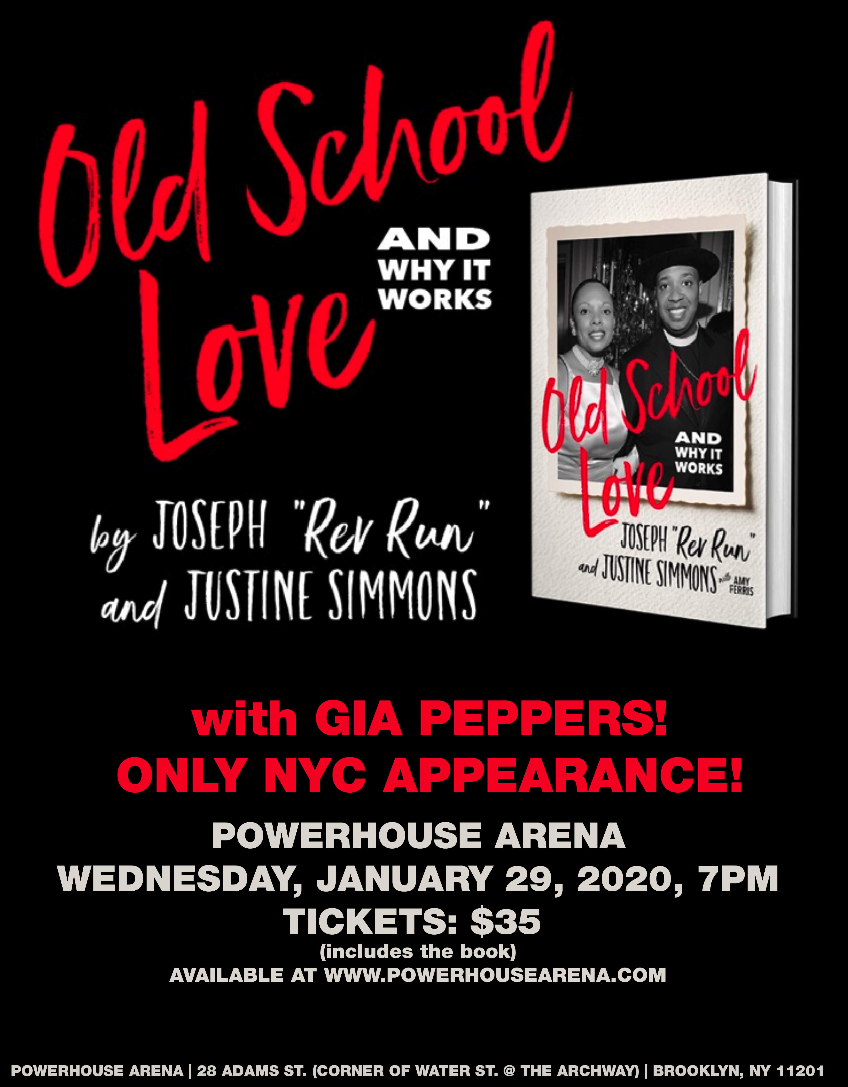 Book Launch: Old School Love by Joseph "Rev Run" Simmons and Justine Simmons in conversation with Gia Peppers