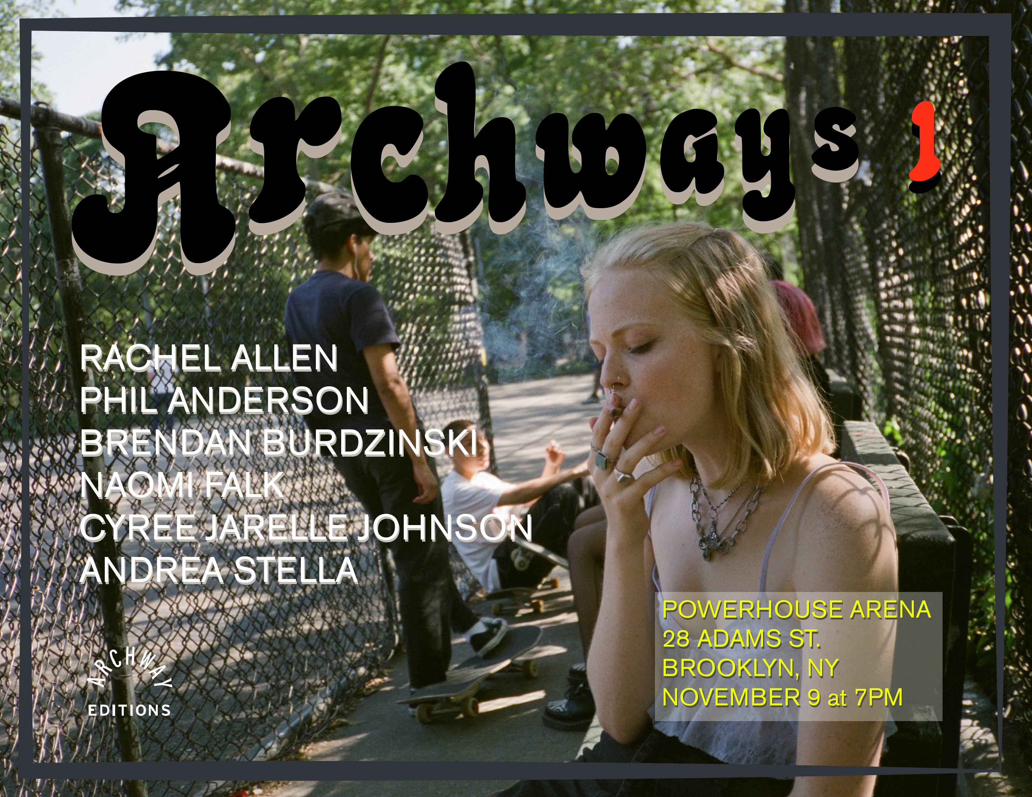 Archways 1 featuring Rachel Allen, Phil Anderson, Brendan Burdzinski, Naomi Falk, Cyree Jarelle Johnson and Andrea Stella