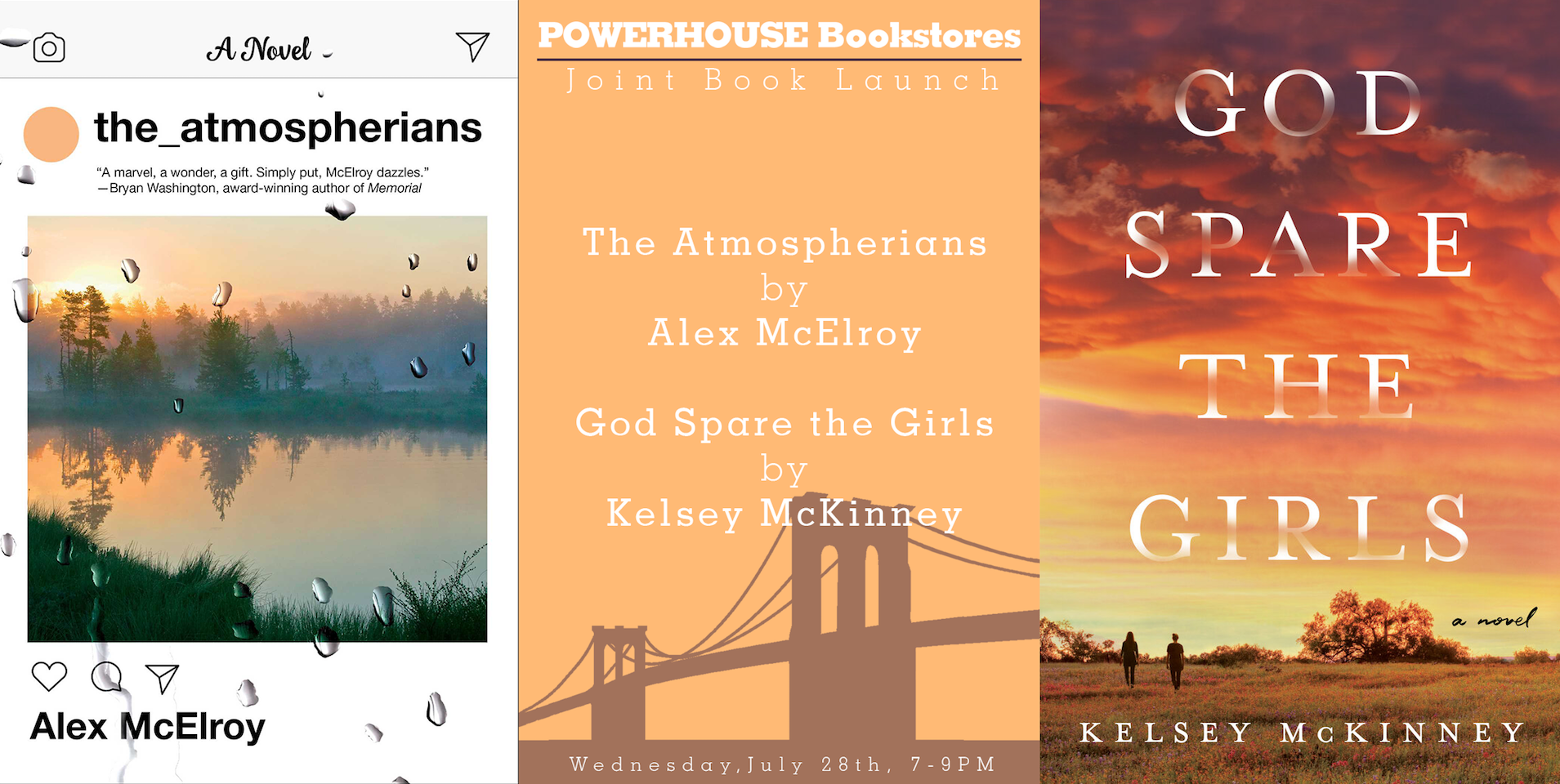 Joint Book Launch: The Atmospherians by Alex McElroy and God Spare the Girls by Kelsey McKinney