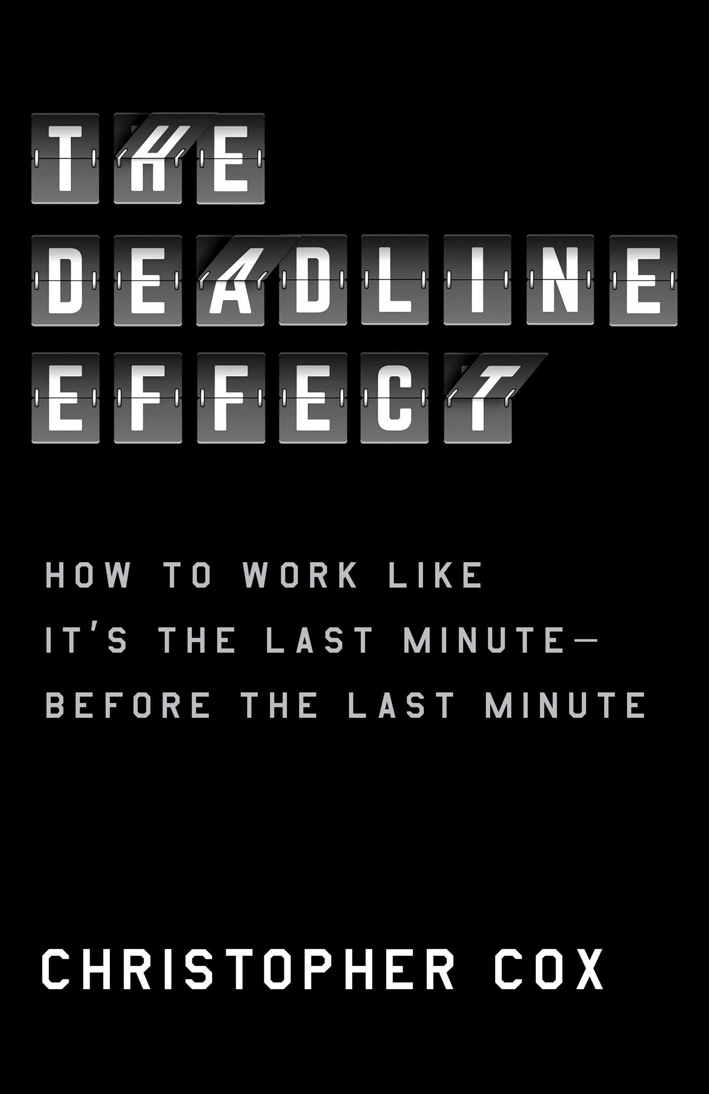 Book Launch: The Deadline Effect by Christopher Cox introduced by Gideon Lewis-Kraus