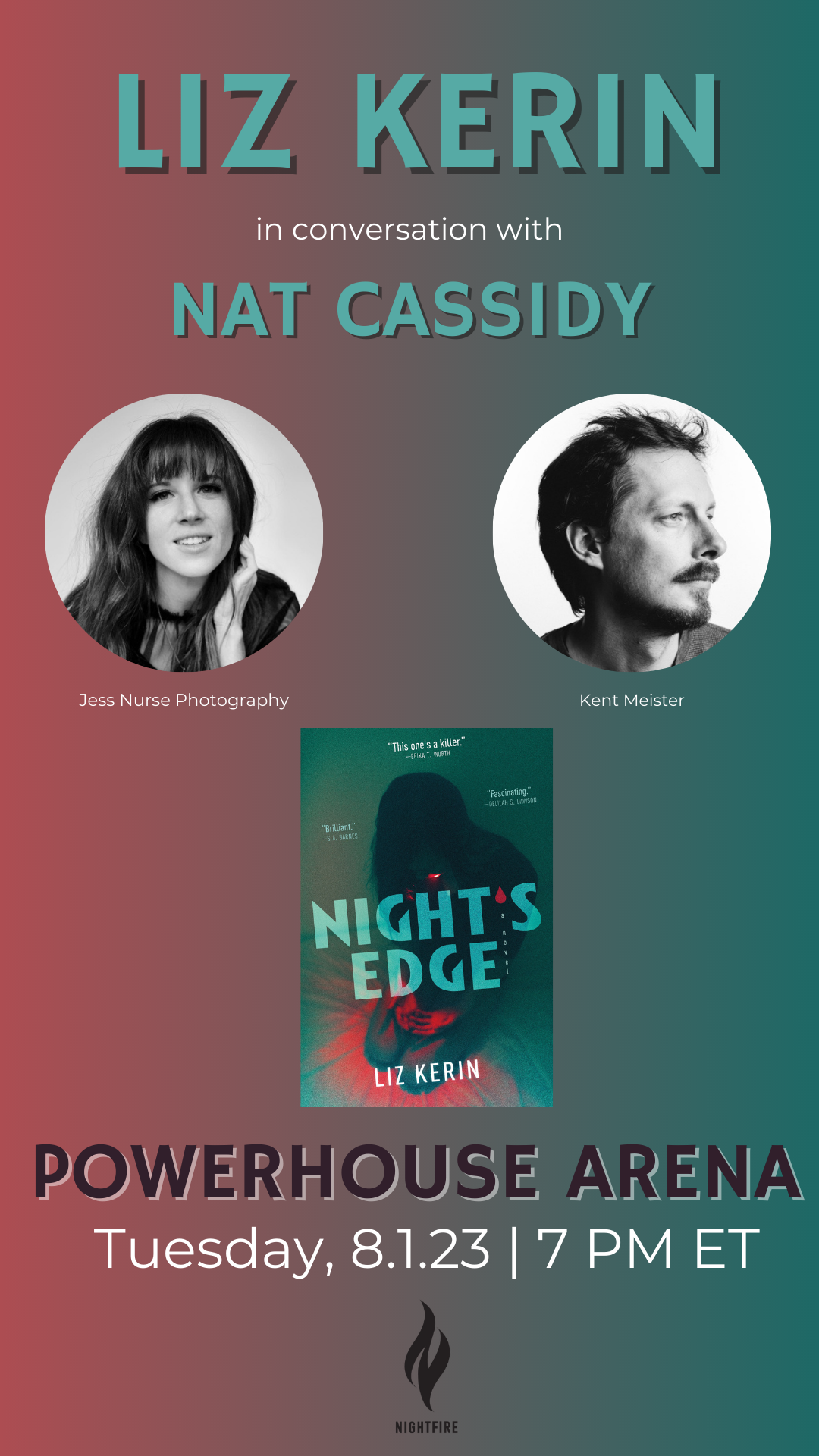 Book Launch: Night's Edge by Liz Kerin in conversation with Nat Cassidy