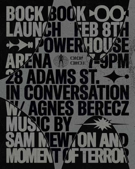 Crop Circle Press Presents: Ryan Bock in conversation with Ágnes Berecz and music by Sam Newton and Moment of Terror