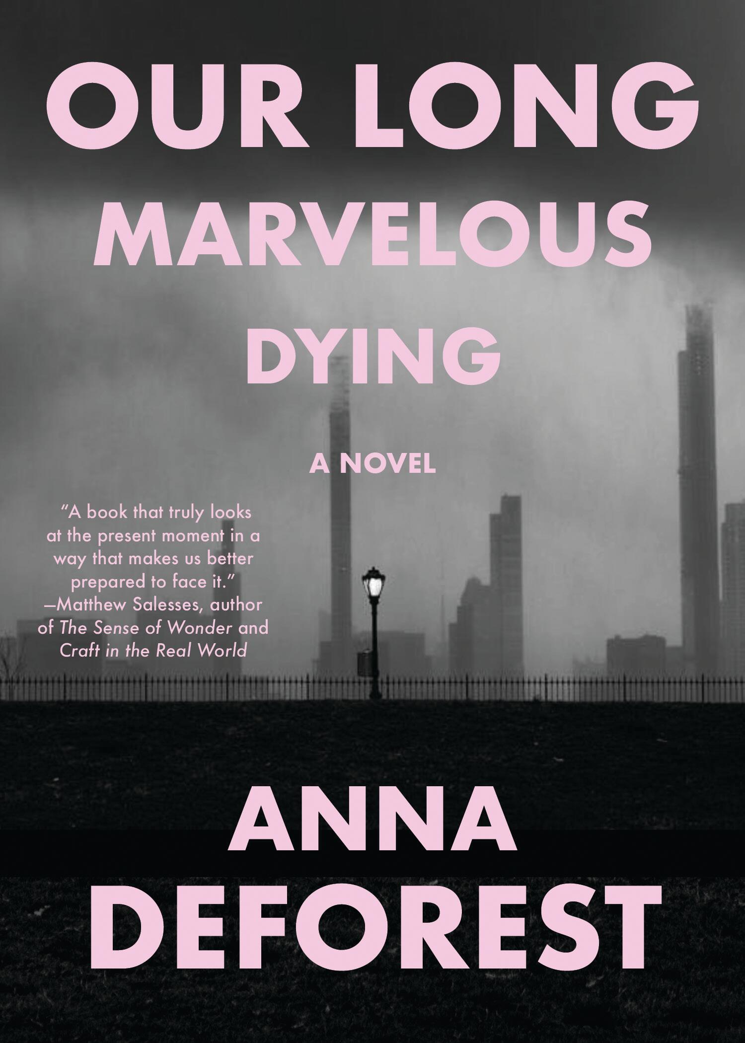 Book Launch: Our Marvelous Dying by Anna DeForest in conversation with Amy Hempel