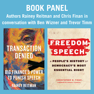 Book Panel: Authors Rainey Reitman and Chris Finan in conversation with Ben Wizner and Trevor Timm.