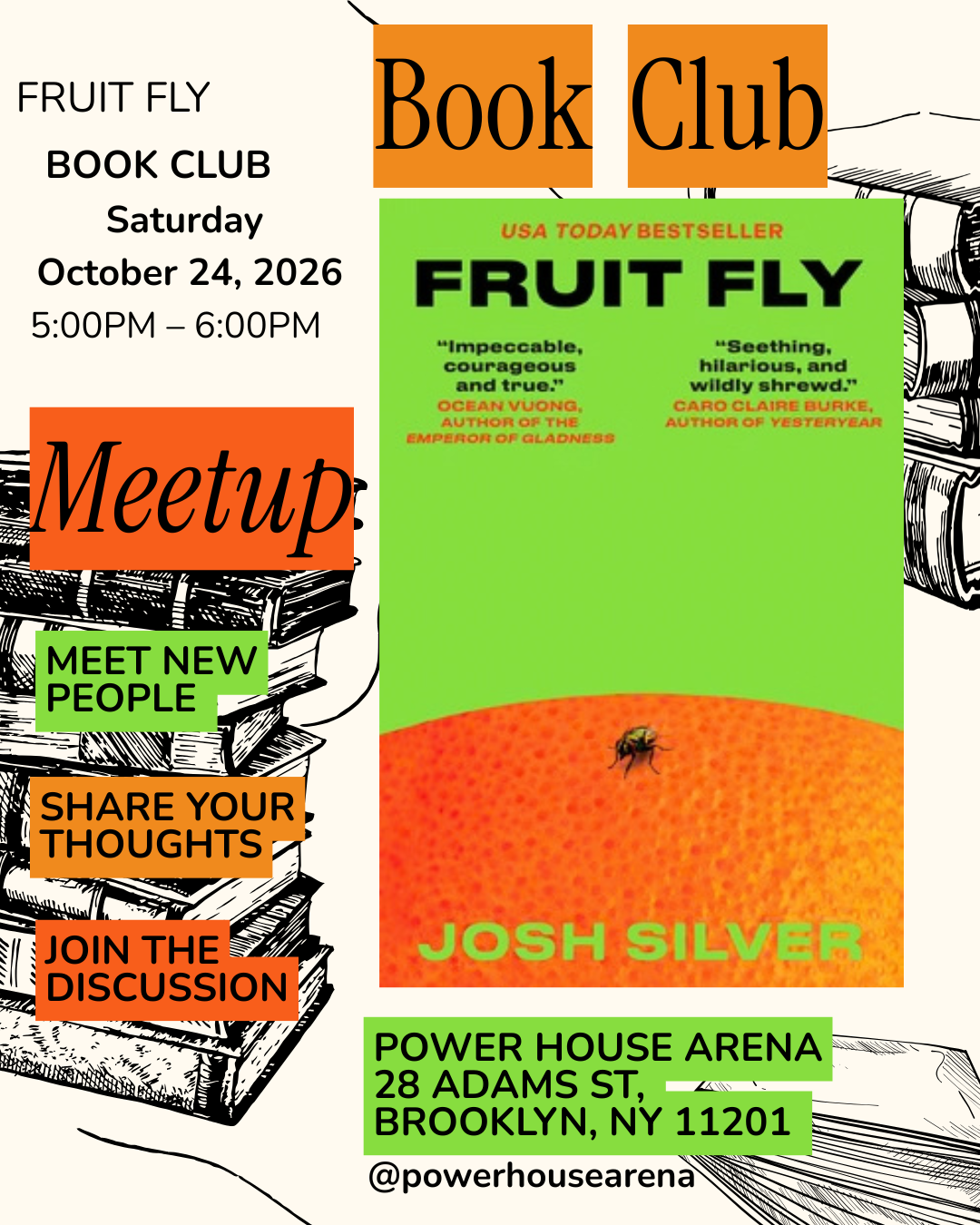 Book Club at Powerhouse Arena: Fruit Fly by Josh Silver